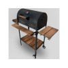 Мангал-гриль BBQ на колесах, 1000 мм, 17 шампурів, з кришкою та полицями Мангал-гриль BBQ на колесах, 1000 мм, 17 шампурів, з кришкою та полицями